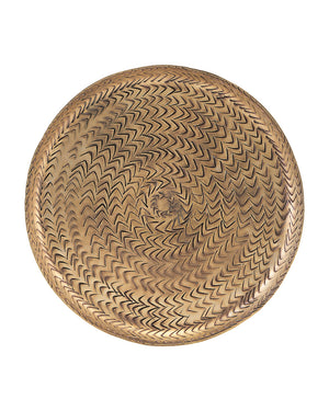 Brass Etched Circular Tray