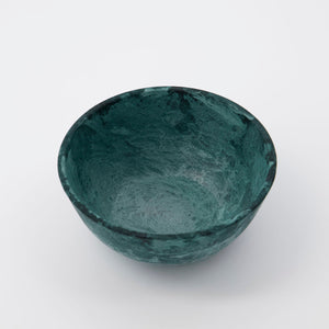 Set of Four Green Marbled Bowls