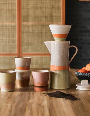 Retro ceramic coffee pot