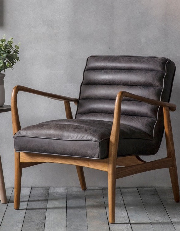 Datsun Ebony Leather Armchair