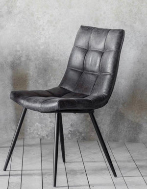 Dixie Grey Faux Leather Chair
