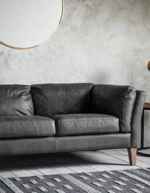 Enfield Super Soft Black Leather Sofa