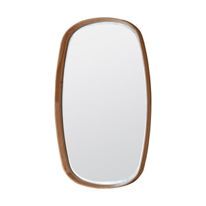 Oak Or Walnut Oval Mirror