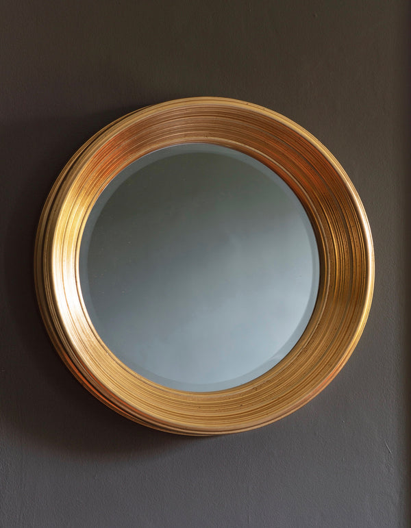 Deep Gold Circular Wall Mirror