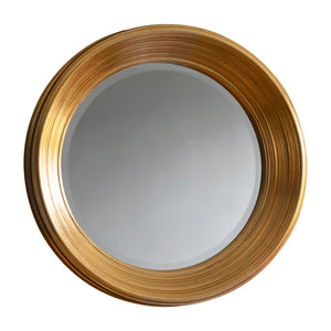 Deep Gold Circular Wall Mirror