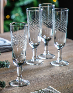 Etched Slim Champagne Flute