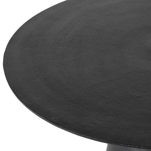 Black Aluminium Circular Coffee Table