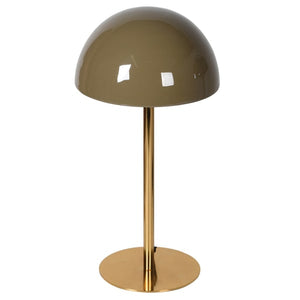 Sage Enamel Table Lamp with Dome Shade