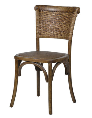 Rattan Weave High Back Dining Chair