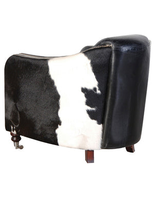 Cow Hide Leather Tub Chair