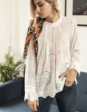 English embroidery blouse