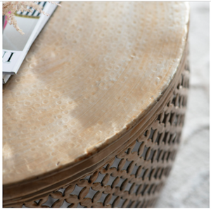 Khalasar Open Weave Metal Coffee Table