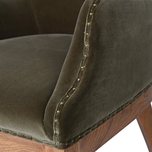 Olive Velvet Dining Chair