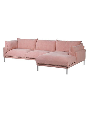 Blush Pink Corner Sofa and Chaise