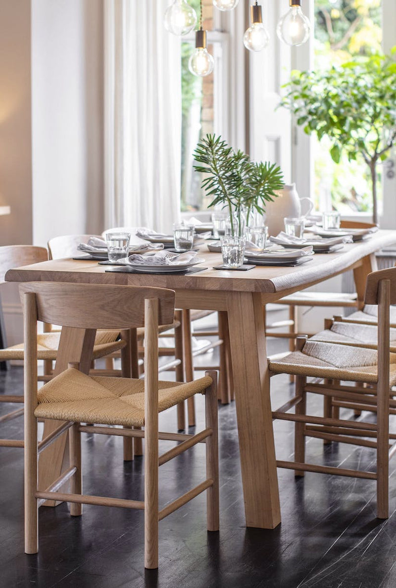 Oak Veneer Dining Table. - The Forest & Co.