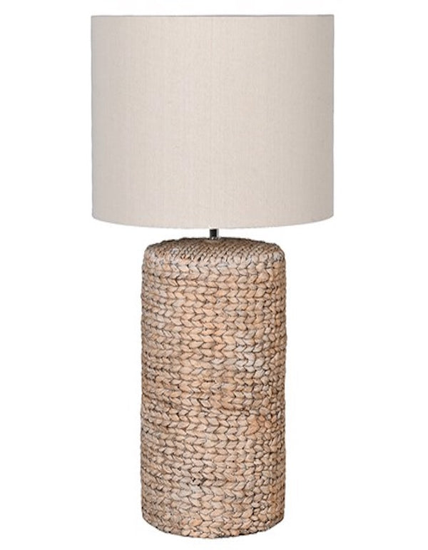 Large rope effect table lamp.