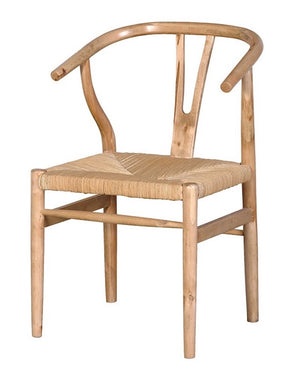 Antique Oak Wishbone Open Back Chair