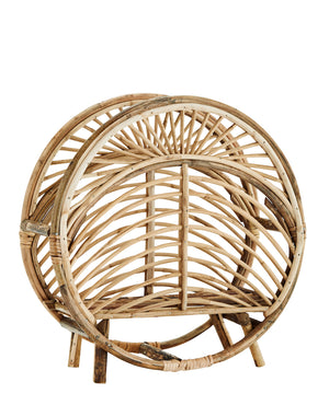 Round Rattan Magazine Rack