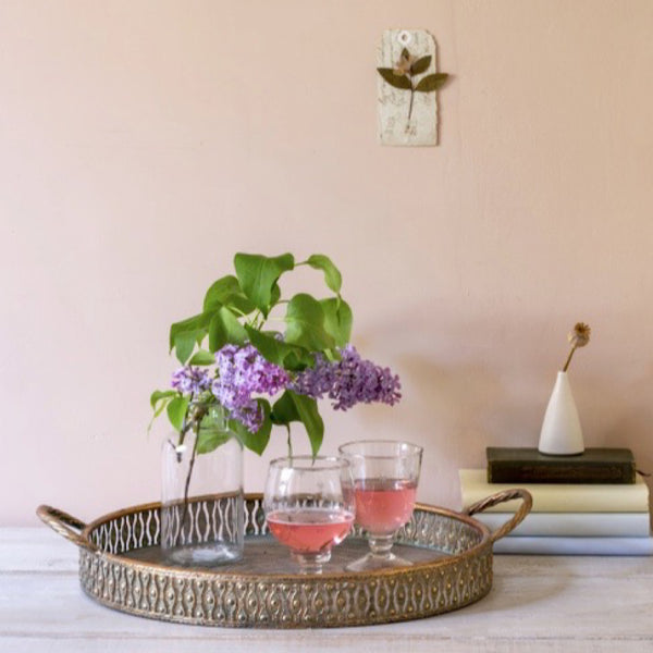 Round Tray Maroc Antique Gold TWO WEEK DELIVERY