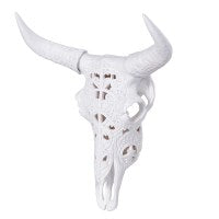 Filigree Faux Skull with Horns