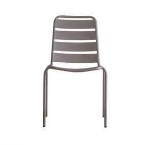 Set of Two Warm Grey Garden Chairs