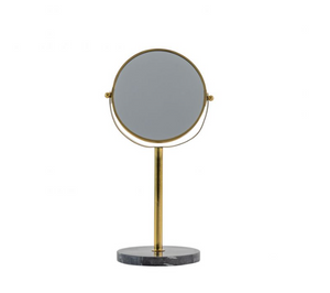 Black Marble And Gold Tall Stand Vanity Mirror