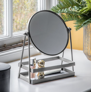 Metal Dressing Table Vanity Mirror in Black or Silver
