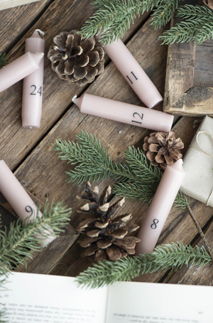 Personalised Family Advent Candle set - delivery 2 weeks