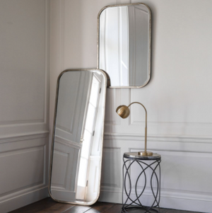Antiqued Silver Slim Full Length Mirror