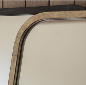 Tall Gold Curved Wall or Leaning Mirror