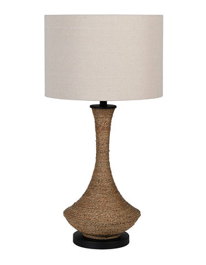 Natural Rope Tapered Lamp with Shade.