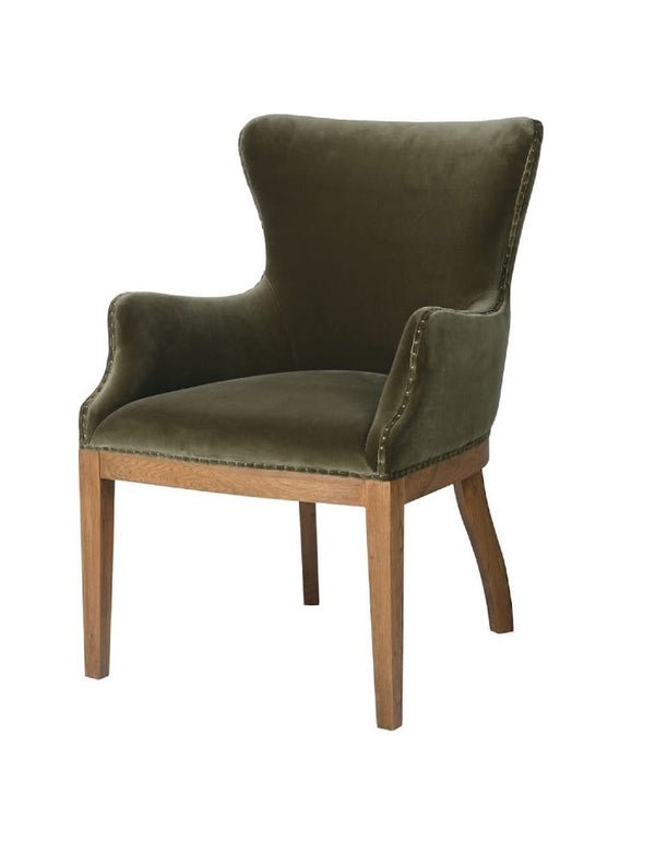 Olive Velvet Dining Chair