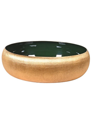 Gold And Green Enamel Bowl