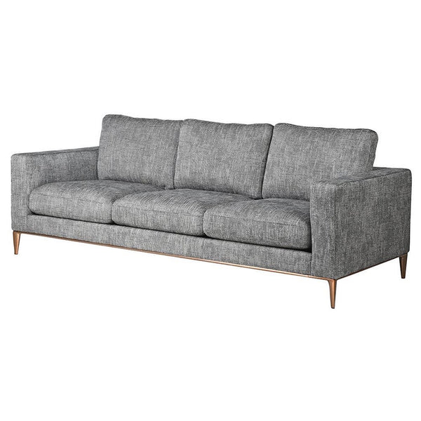 Mandy 3 Seater Sofa with Brass Finish