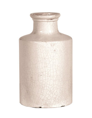 White Distressed Bottle Vase
