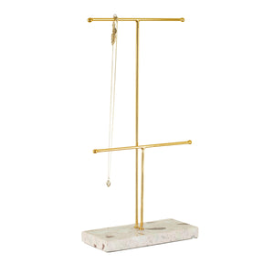 Gold And Terrazzo Jewellery Stand