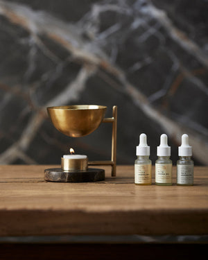 Marble and Brass Oil Burner