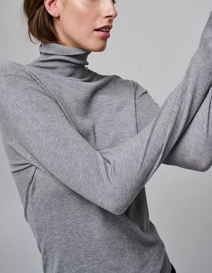 Knitted Pullover with High Neck