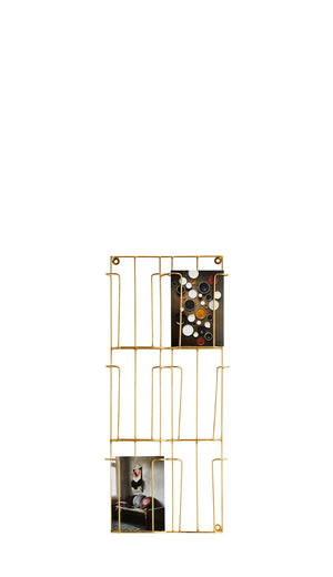 6 Tier Gold Wall Card Rack