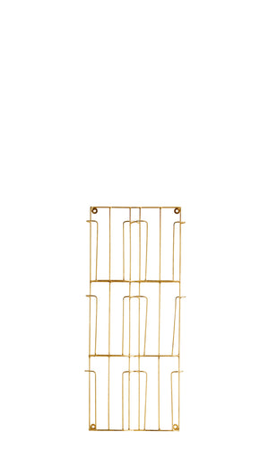 6 Tier Gold Wall Card Rack