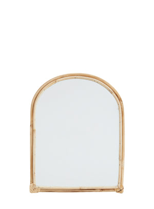 Bamboo Curved Edged Wall Mirror