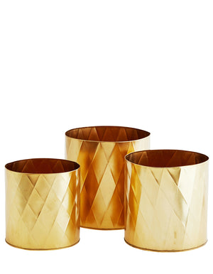 Set of Three Shiny Harlequin Pots