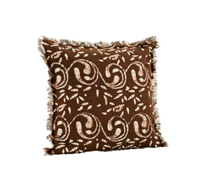 Earthy Block Printed Fringed Cushions