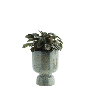 Madam Stoltz Mottled Liquid Blue Stoneware Vase