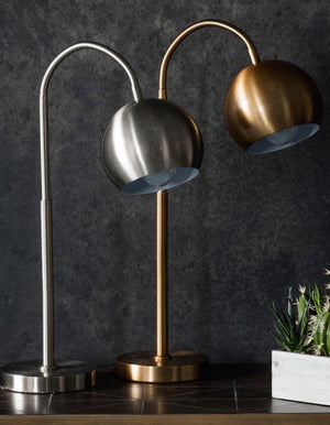 The Arched Bronze Or Nickel Table Lamp
