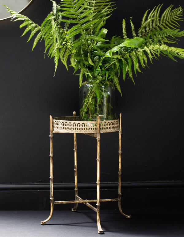 Gold Bamboo Side Table. pre order two weeks.