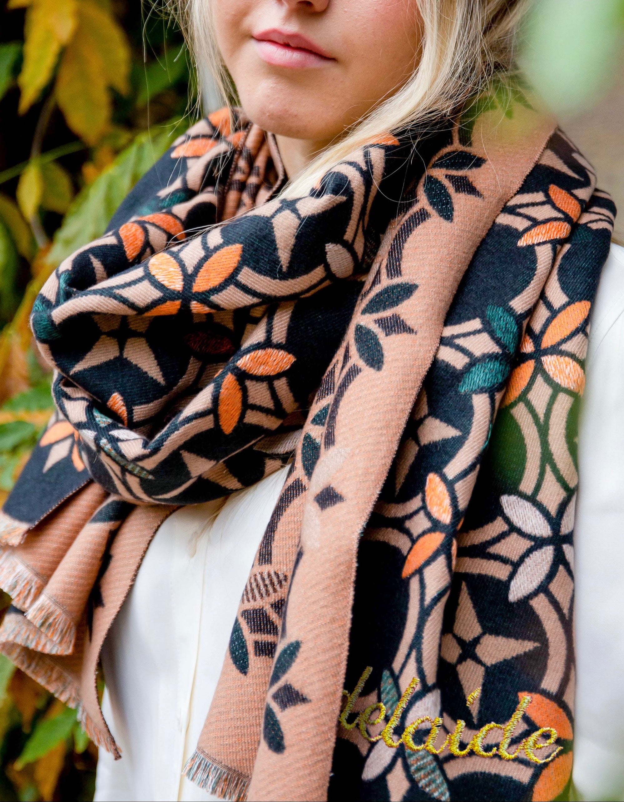Forest Green Wool Cotton Scarf - Tiger Lily London