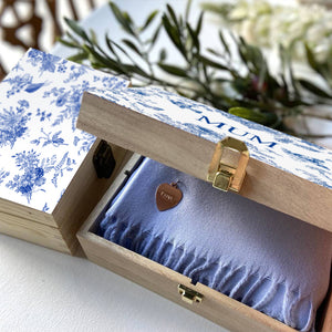 Cashmere Blend Scarf In A Willow Bird Wooden Box