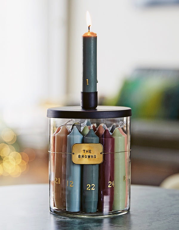 Personalised Family Advent Candle set - delivery 2 weeks