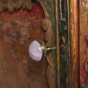 Moira Soft Pink Precious Stone Door Knob